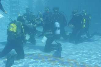 Potapljaški tečaj IDC - bazen vaje